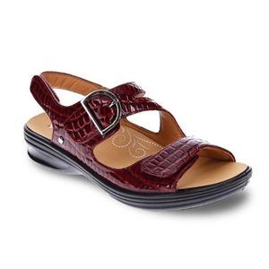 Revere Shoes Red Barcelona Leather Sandals Womens Size 5